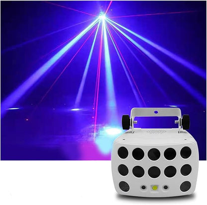 3-in-1 DJ Party Lights – RGBW Derby Beam, Sound Activated + Remote 🎶✨