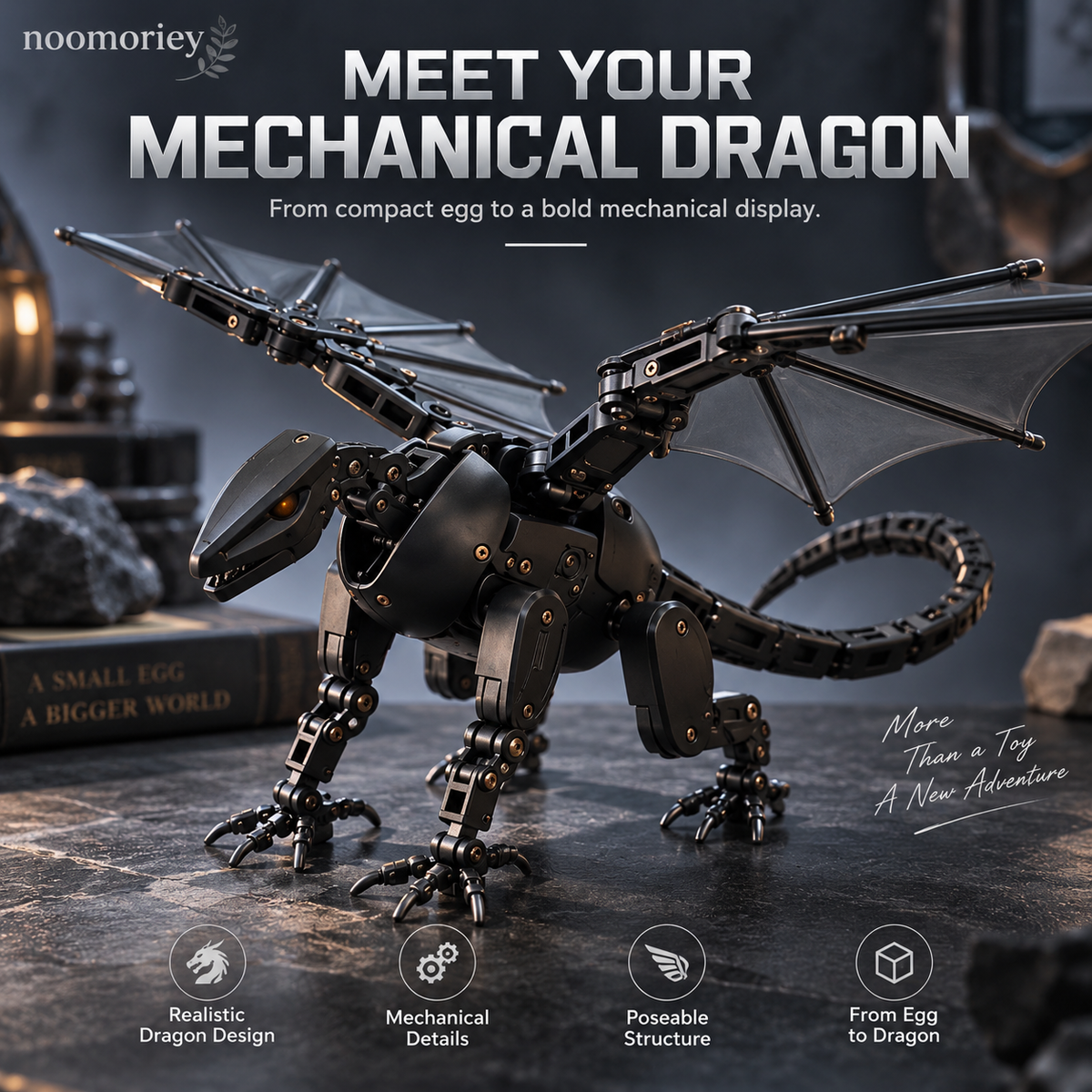 🔥DragonMorph – Egg to Dragon Transforming Mechanical Toy