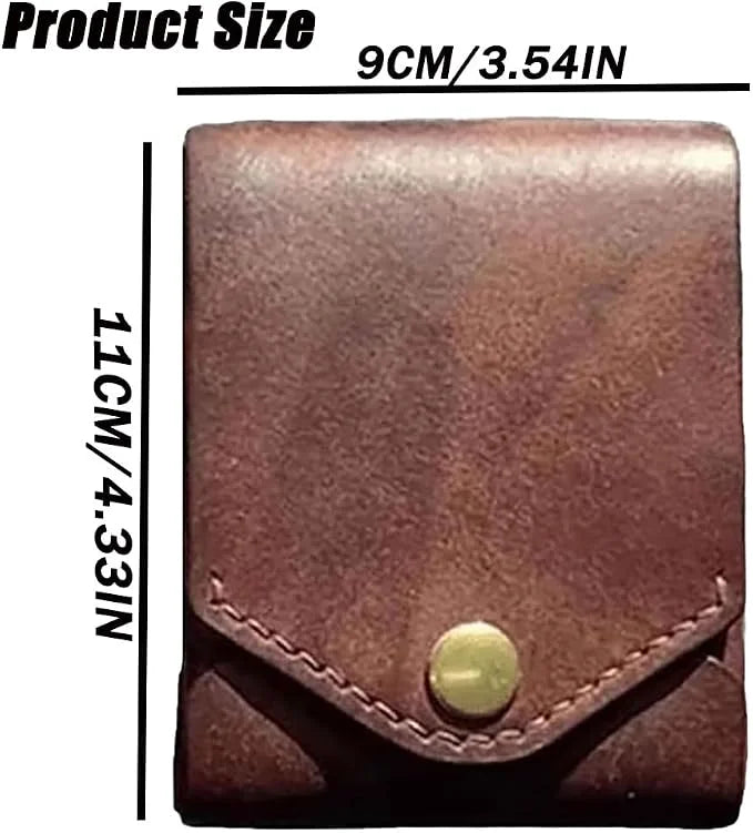 Vintage Handmade Leather Wallet With Pen Slot