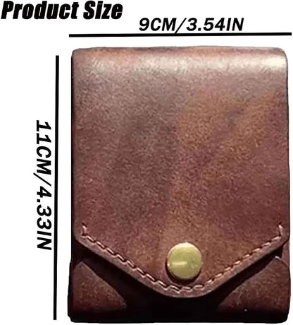 Vintage Handmade Leather Wallet With Pen Slot
