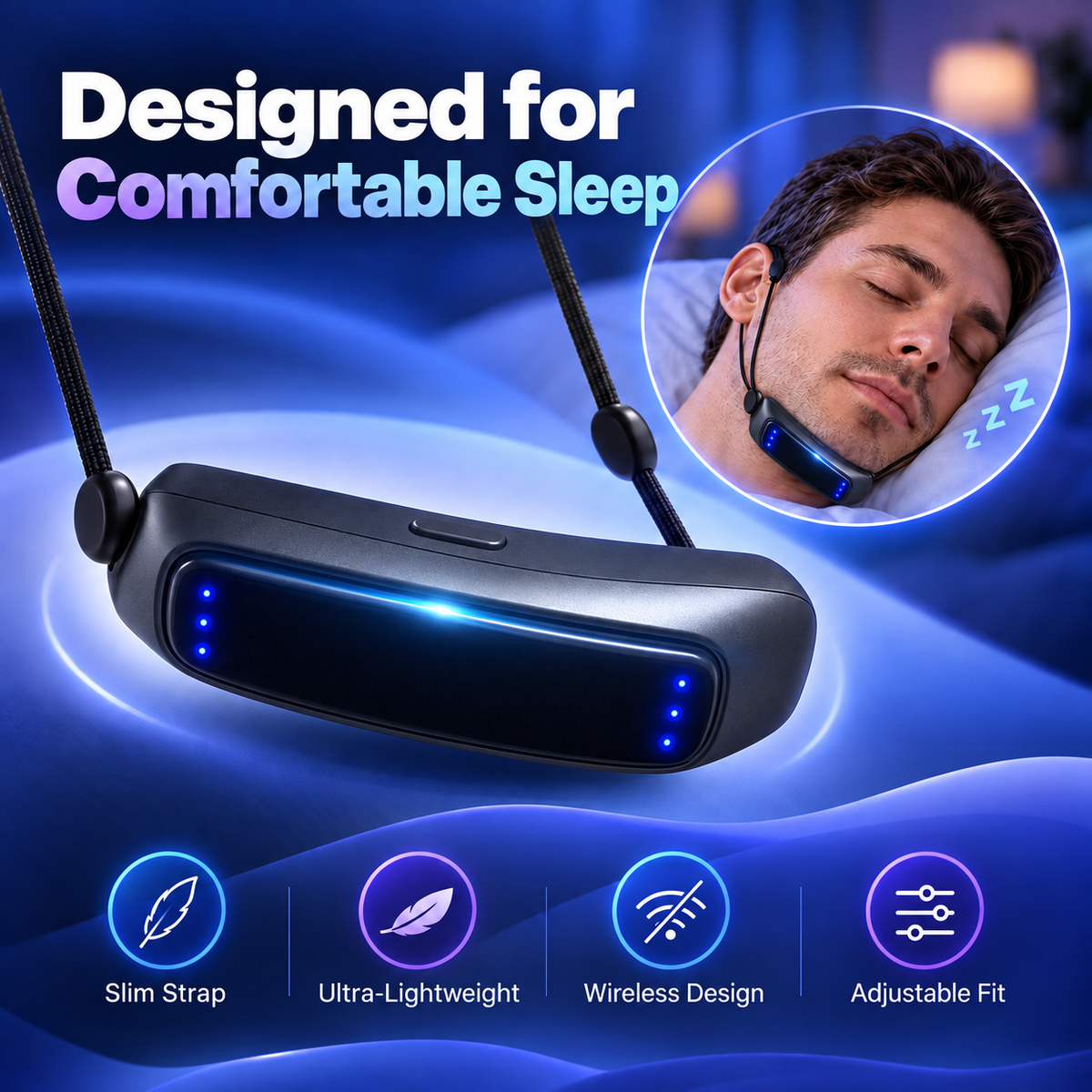 💤 Smart Anti-Snore Device. Stop Snoring, Start Sleeping Deeply.