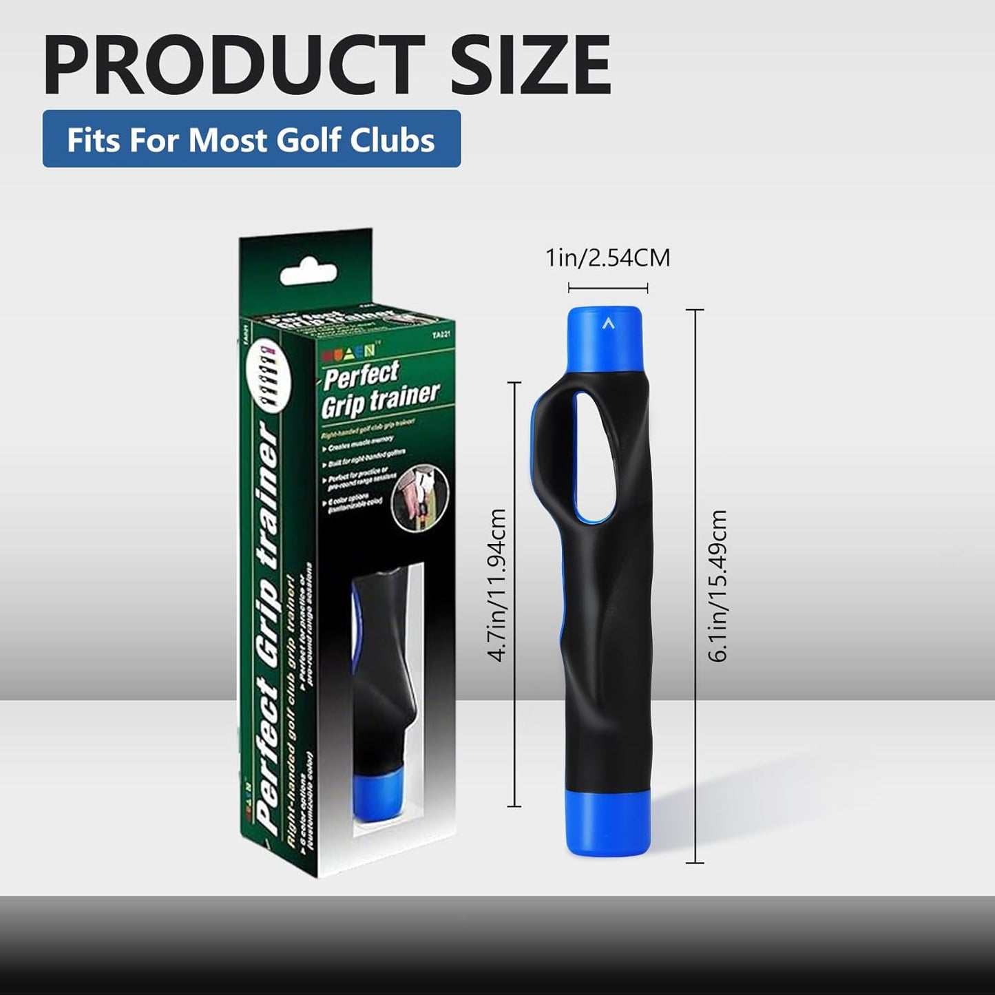 💥 Golf Grip Trainer - Golf Swing Aid Club Attachment for Correct Hand Placement