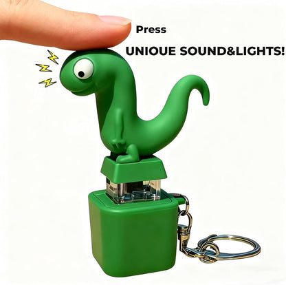 Light Up Animal Keychain Toy - Rechargeable LED Color Changing Sound Button