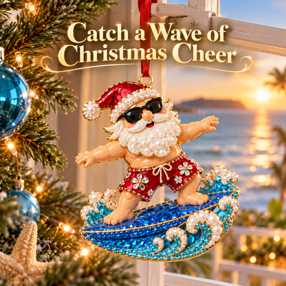 🎅 Santa’s Off-Duty Christmas Ornaments – 8 Funny Holiday Keepsake Designs💪🏄