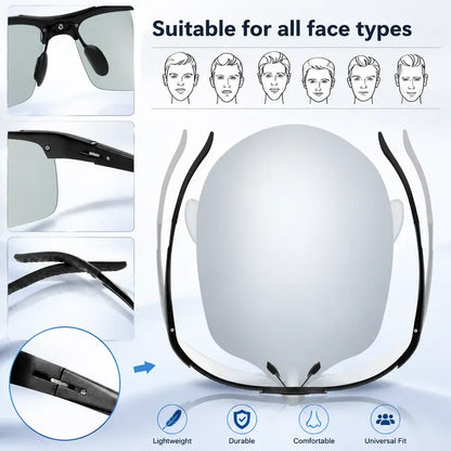 🕶️🌓Unisex Fashion Polarized Sunglasses, UV400 Anti Blue Light Sun Glasses for Photography Hiking Beach Outdoor