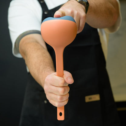 Silicone Spoon - Colorful Silicone Spatula Ladle with a Soft Top to Mold to your Pots & Pans