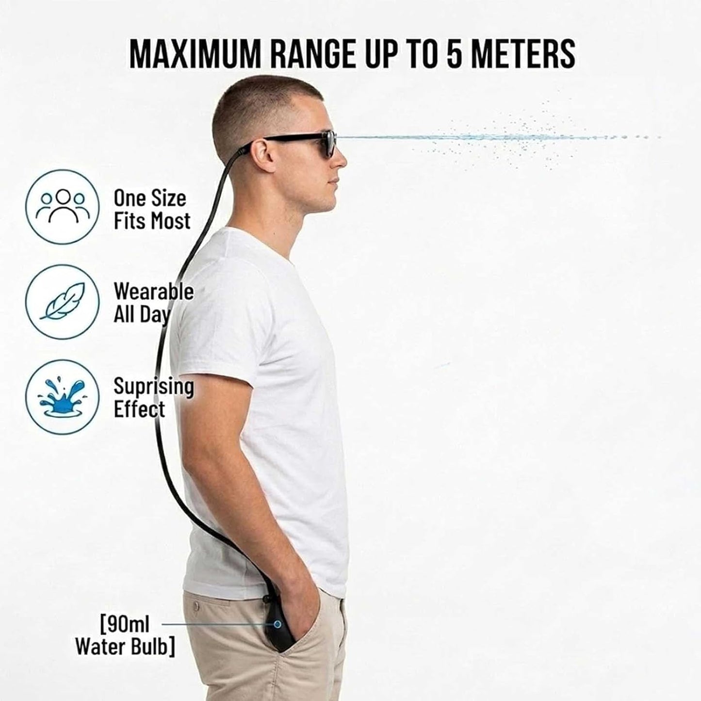 ☀️Hidden Squirt Sunglasses with 90ml Refillable WaterReservoir