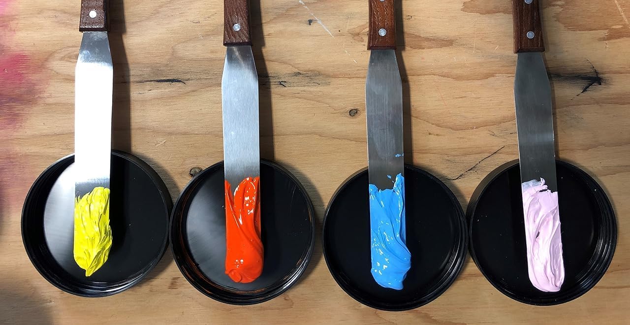Ecotex 6" Stainless Steel Spatula- Smooth and Ergonomic Wooden Handle