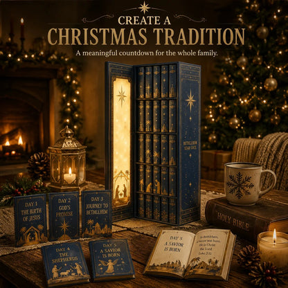 ✝️Bethlehem Star Gate – 25-Day Christian Christmas Advent Calendar with Mini Bible Story Books📚