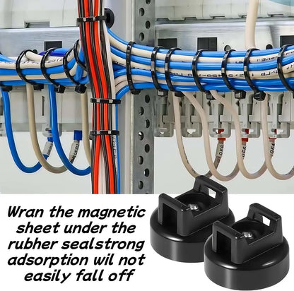 Heavy-Duty Magnetic Cable Tie Mounts for Secure Wire Management