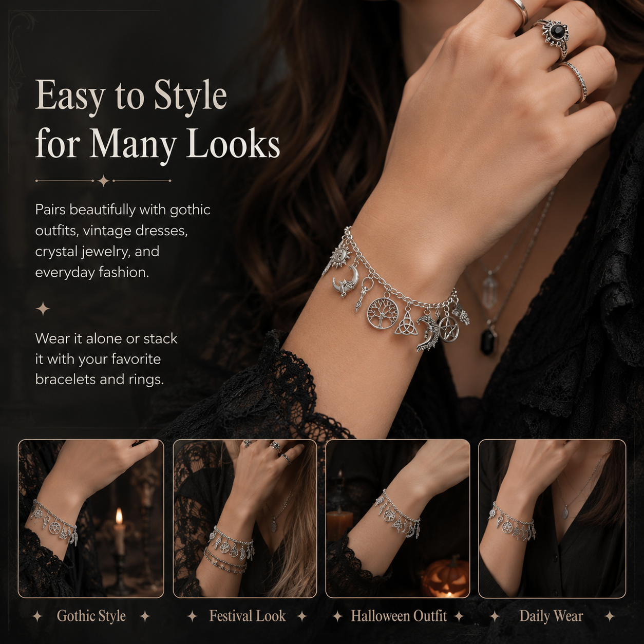 Buy 1 Get 1 Free🔥Limited Time 50% Off✨Vintage Witchy Charm Bracelet