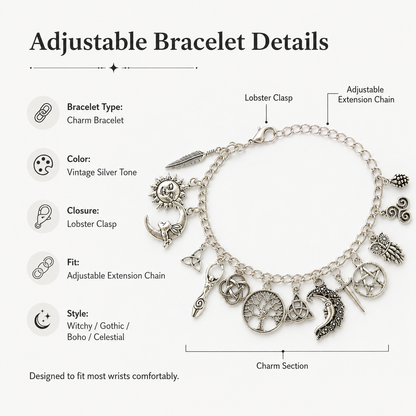 Buy 1 Get 1 Free🔥Limited Time 50% Off✨Vintage Witchy Charm Bracelet