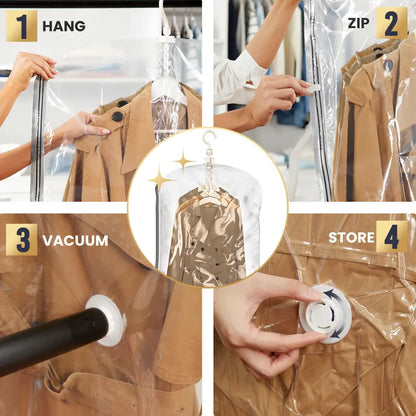 👔💨Hanging Vacuum Storage Bags Space Saver Bags