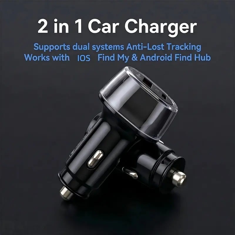 2-in-1 Smart Car Charger & Vehicle Tracker