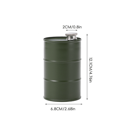 350ml/750ml Oil Drum Anti-rust Leak-proof No Odor Portable Wine Storage🛢Food Grade Camping Whisky Flagon Wine Jug Camping Supplies