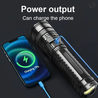 2-in-1 Portable Strong Flashlight Power Bank