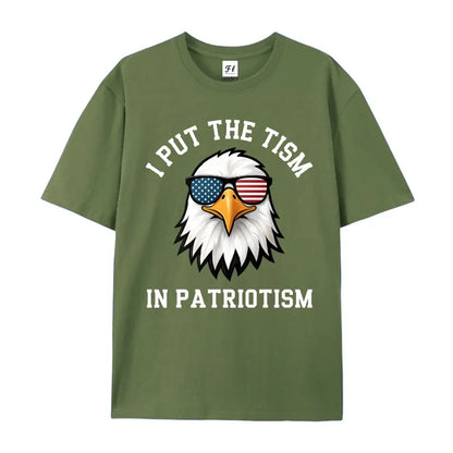 Comfort Colors "Put The Tism In Patriotism" Athletic Eagle Shirt – 2026 Funny Pure Cotton Streetwear Tee