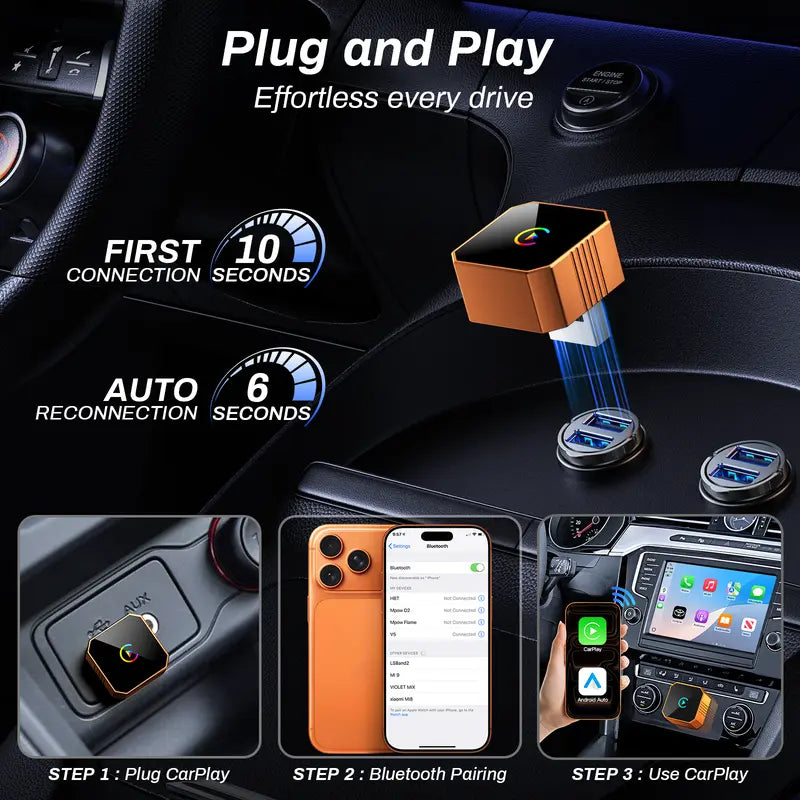 2026 Latest Wireless CarPlay Adapter 2-in-1