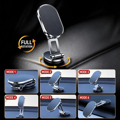 Foldable Metal Magnetic Car Phone Holder
