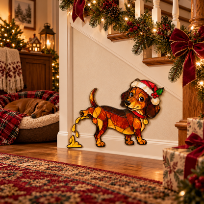 🔥🥰Funny Peeing Dachshund Christmas Decoration – A Hilarious Holiday Accent