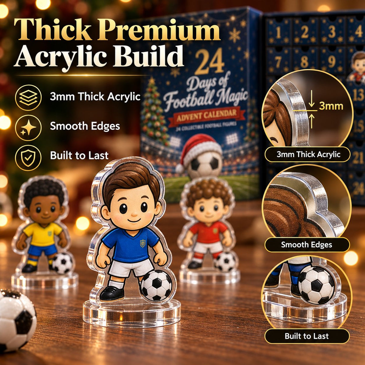 24-Day Christmas Advent Calendar | Football Team Collectible Figures