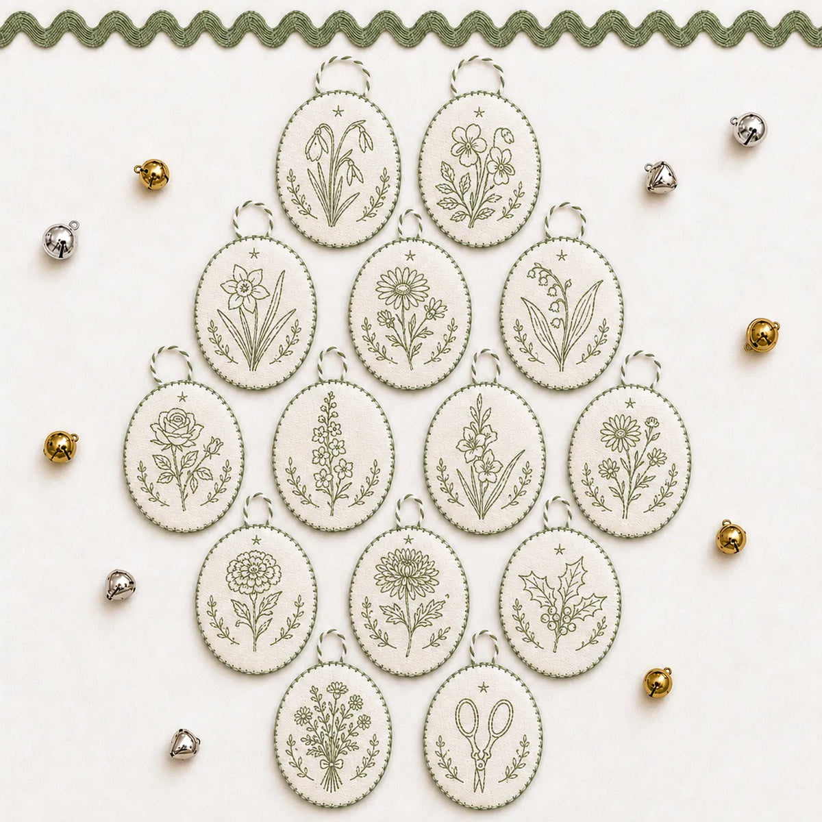 🧵Beginner-Friendly DIY Heirloom Oval Embroidery Ornament Kit Collection | Complete Kit with All Tools & Step-by-Step Guide Included 💕