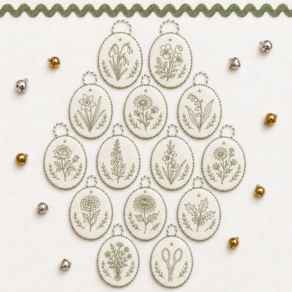 🧵Beginner-Friendly DIY Heirloom Oval Embroidery Ornament Kit Collection | Complete Kit with All Tools & Step-by-Step Guide Included 💕