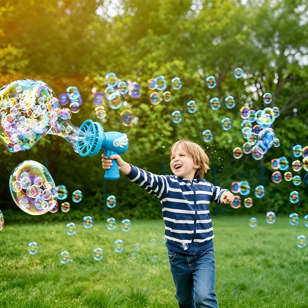 🫧 Angel Bubble Blaster – Bubbles Inside Bubbles Magic Bubble Gun for Kids Outdoor Fun, Party & Family Entertainment