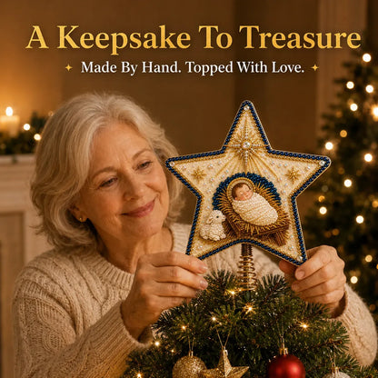 ✝️ Christian Pearl Diamond Art Christmas Tree Topper DIY Kit
