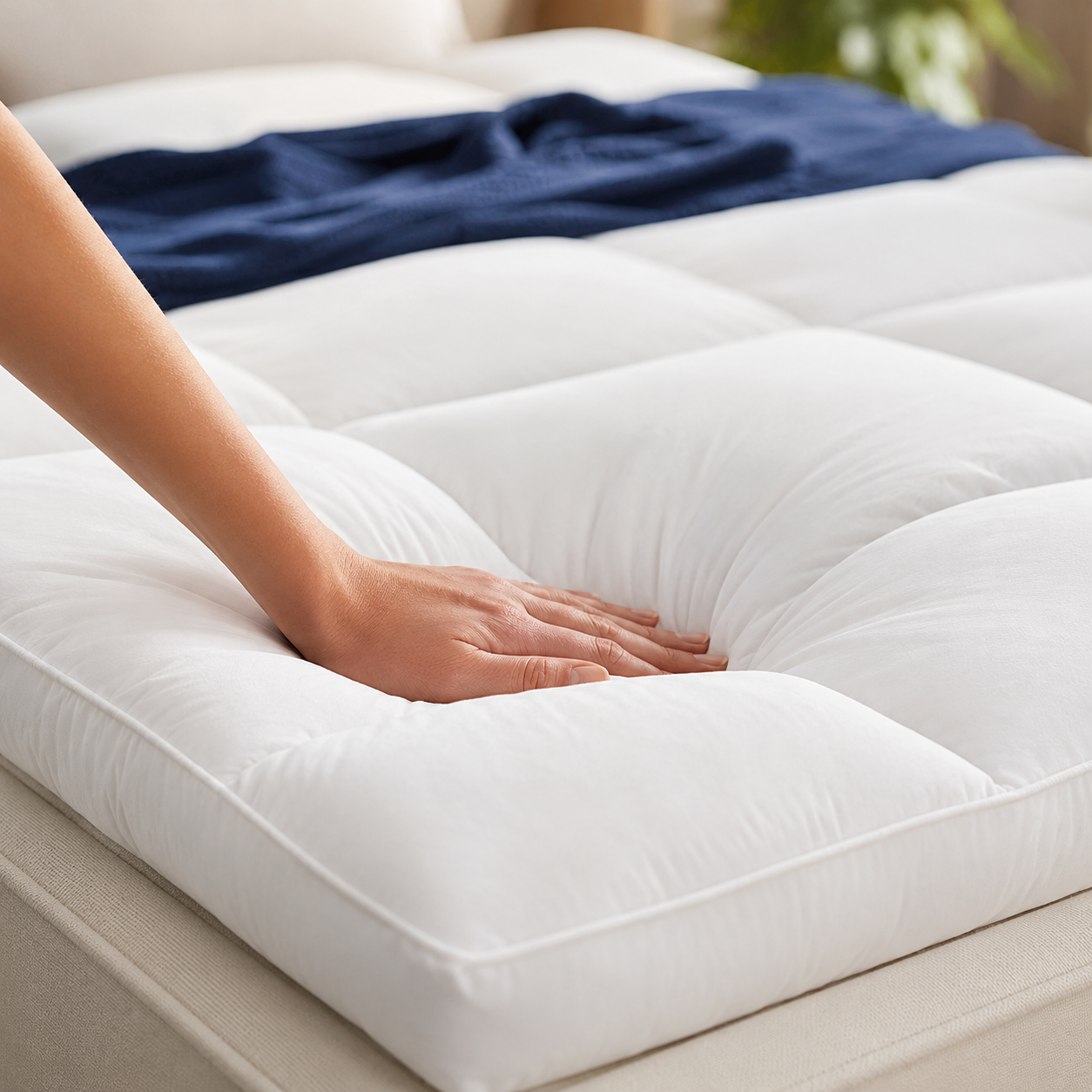 ☁️1000GSM Extra Thick Premium Quilted Mattress Topper