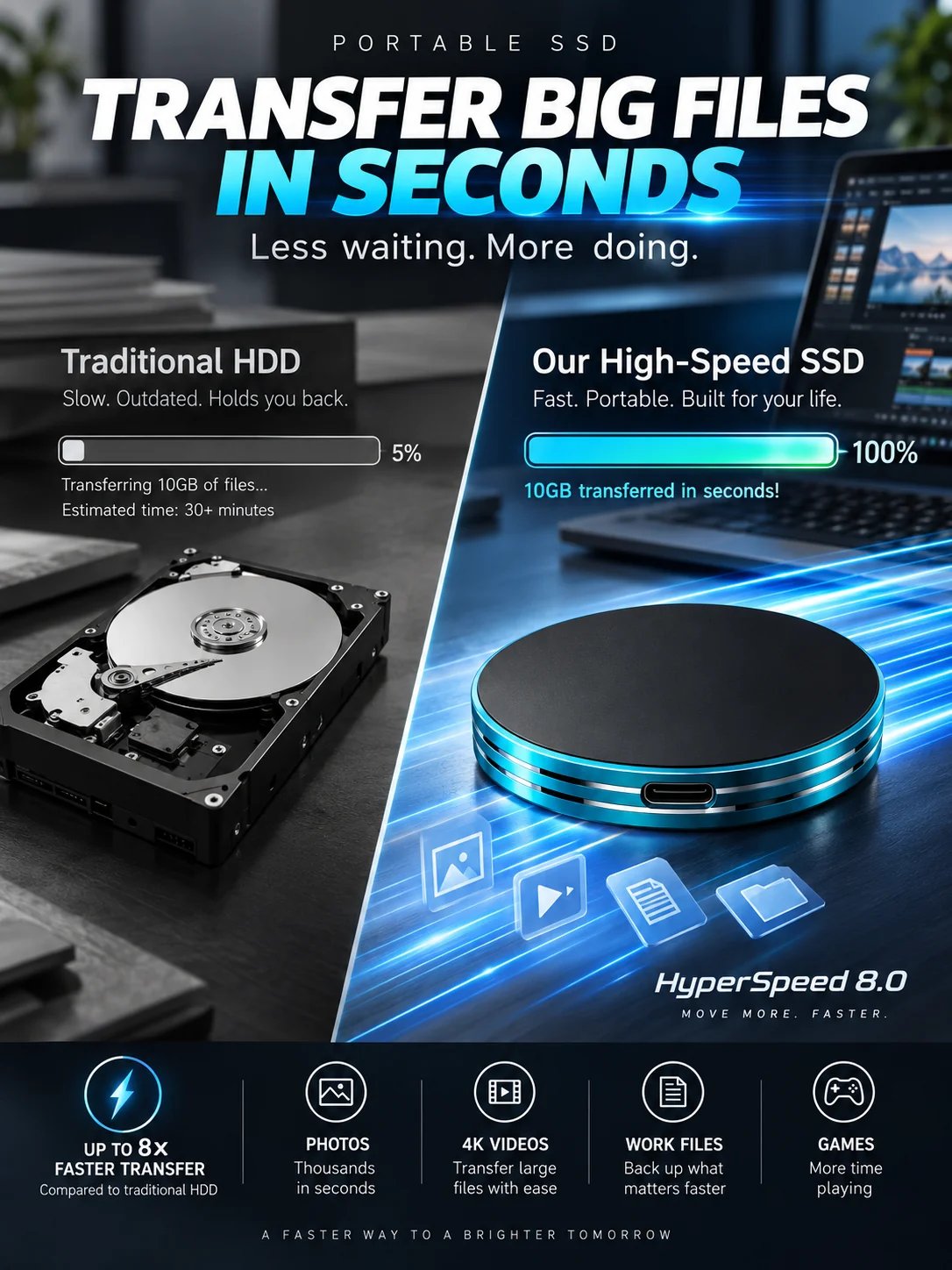 🔥HOT SALE🔥C Magnetic Portable SSD – Anti-Lost External Solid State Drive