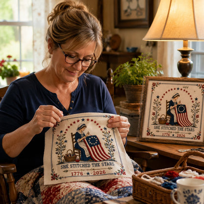 🪡 She Stitched The Stars Commemorative Cross Stitch Kit