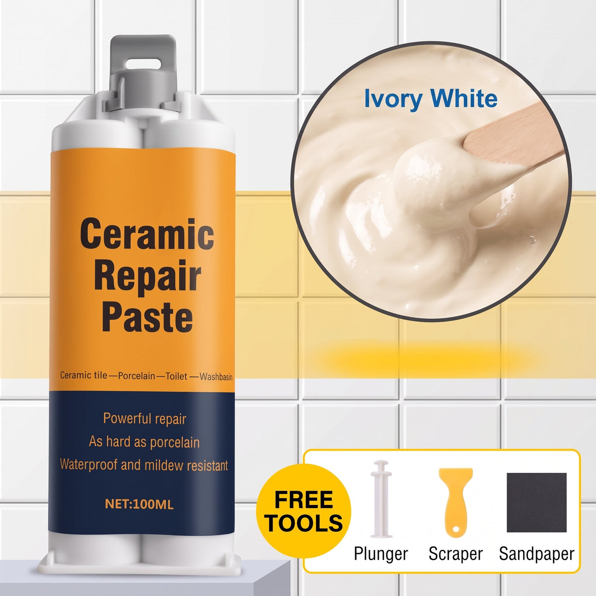 🏠🛠Twin-Tube Ceramic Tile Repair Paste💕