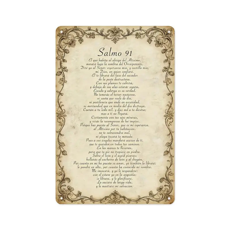 🙏 Psalm 91 Metal Wall Art | Christian Home Blessing Decor | Faith Inspired Scripture Sign