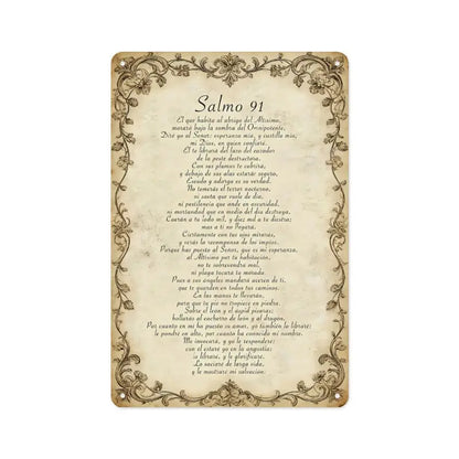 🙏 Psalm 91 Metal Wall Art | Christian Home Blessing Decor | Faith Inspired Scripture Sign