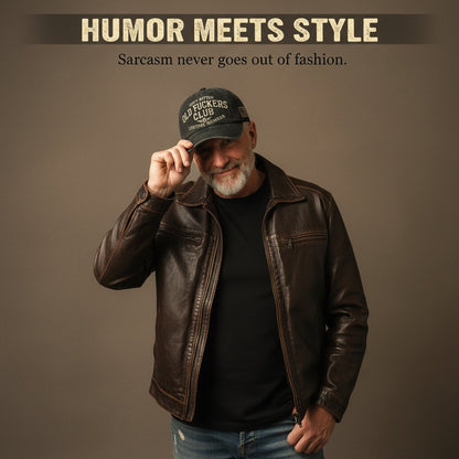 🔥 BUY 2 GET 1 FREE🧢 Own Your Attitude! Vintage 'Old F*ckers Club' Hat 😎🔥 Perfect Gag Gift with Bold Style! 🎁