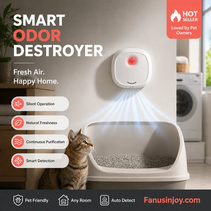🎉🔥 49% OFF! 🌬️Say goodbye to unpleasant odors with it! Smart Quiet Pet Odor Eliminator