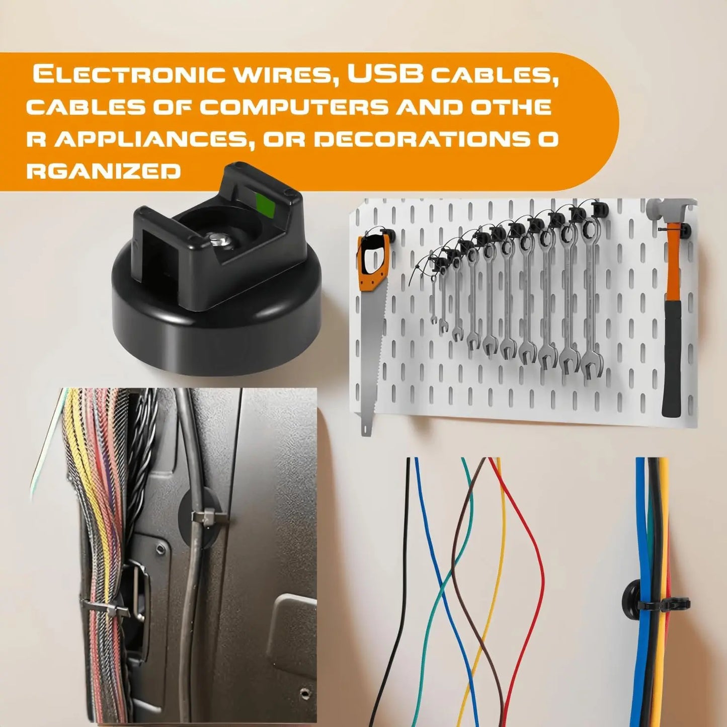 Heavy-Duty Magnetic Cable Tie Mounts for Secure Wire Management