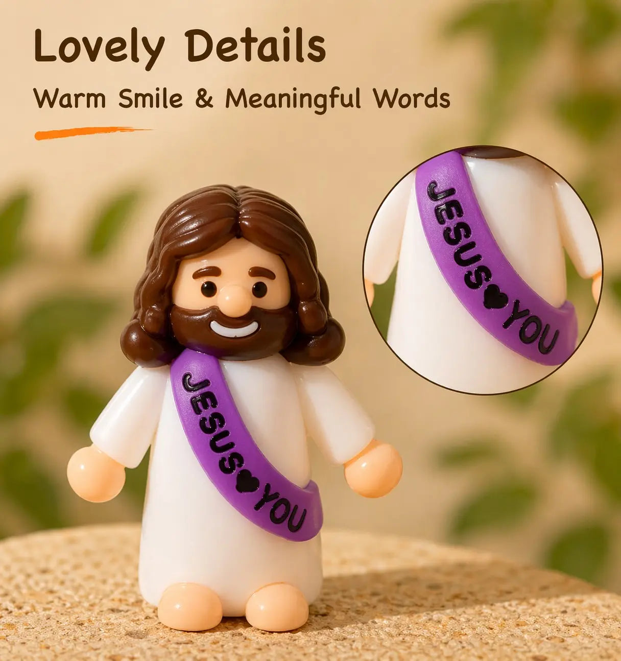 30 Pcs Colorful Mini Jesus Rubber Figurines