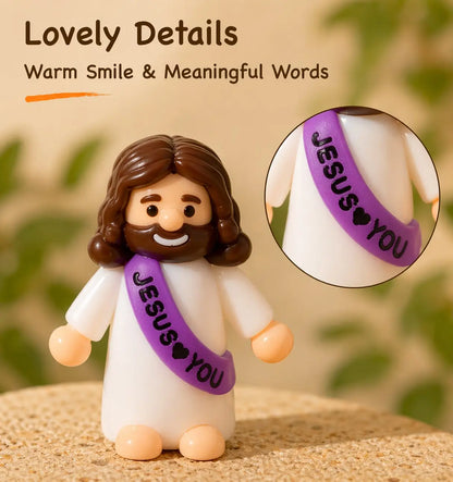 30 Pcs Colorful Mini Jesus Rubber Figurines