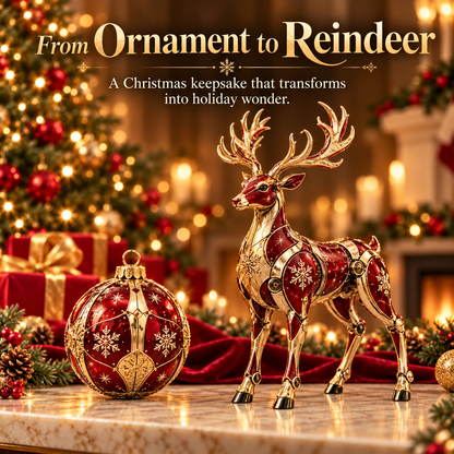 🔥 LAST DAY 50% OFF 🔥 🔴🎄 North Star Reindeer™ — Ornament-to-Reindeer Transforming Christmas Collectible 🦌✨