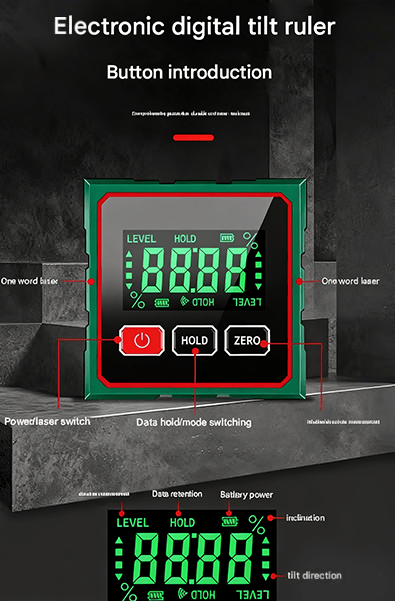 ⚙️ German Quality 4-Side Magnetic Digital Angle Gauge with Laser | Precision You Can Trust
