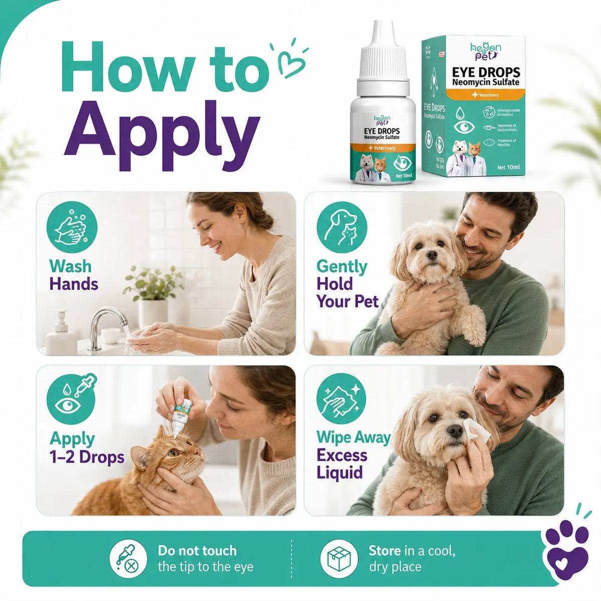 10 ML Gentle Cleansing Drops for Dogs & Cats