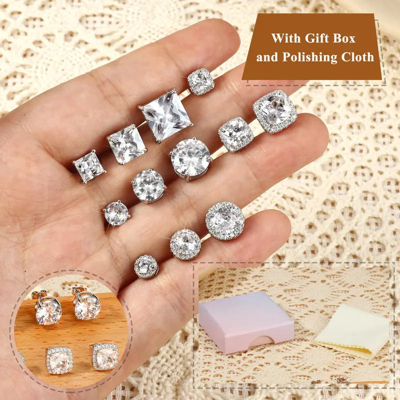 Hypoallergenic Gold-Plated Studs for Women, Men's Jewelry
