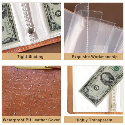 100-Transparent-Pocket Currency Collectors Album