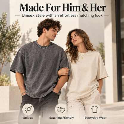Vintage Washed Oversized T-Shirts – 4-Pack