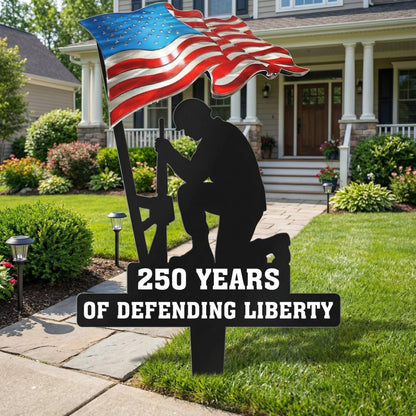 23.6'' 250 Years of Defending Liberty Metal Garden Stake