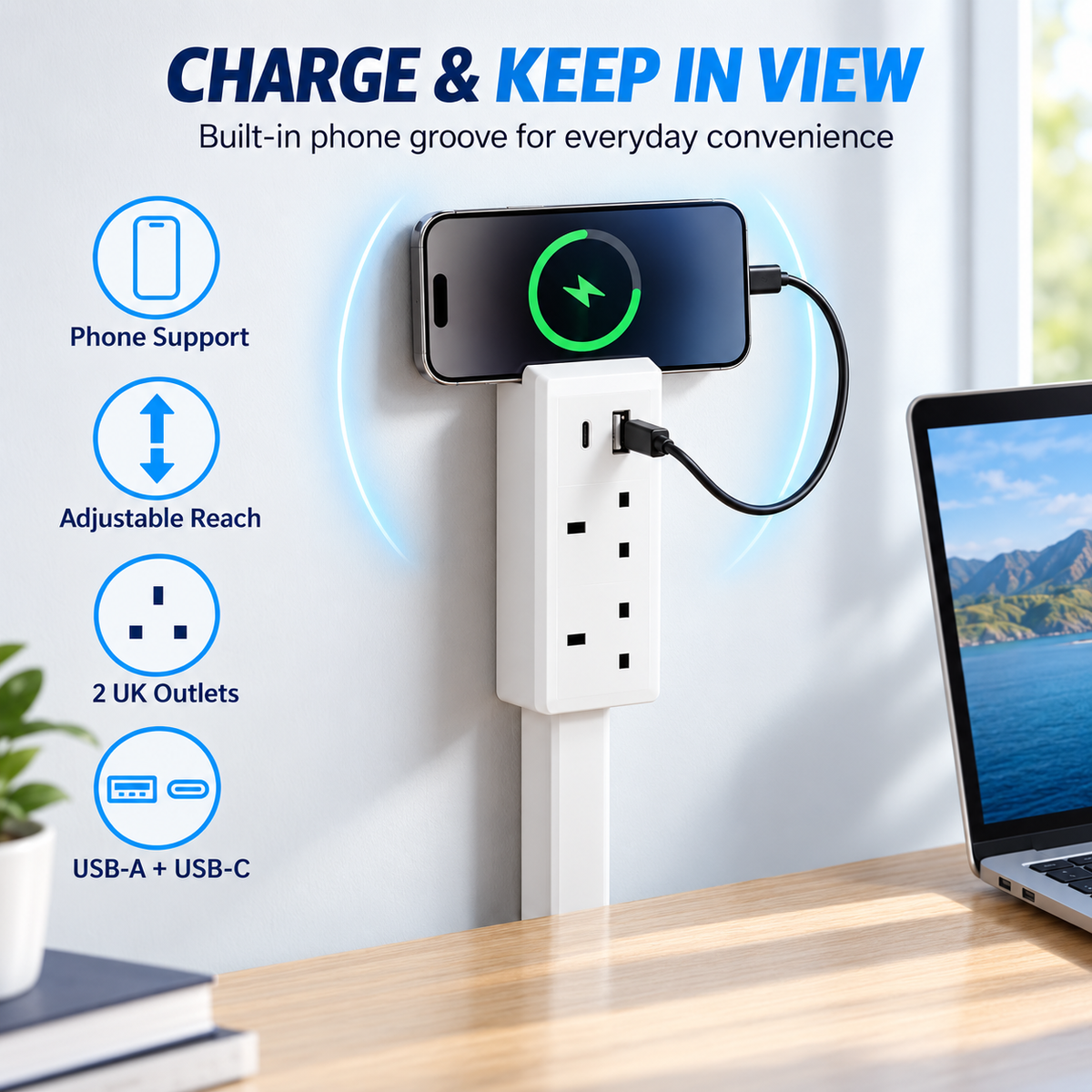 🔥 Limited-Time 49% OFF🔌 Extendable Outlet Extender with Rotating Base & USB-A/USB-C Charging