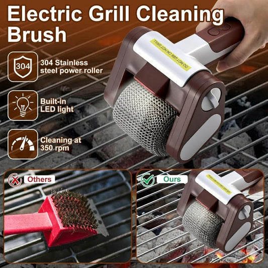 FREE SHIPPING🥩🔥Bristle-Free Spinning Grill Brush