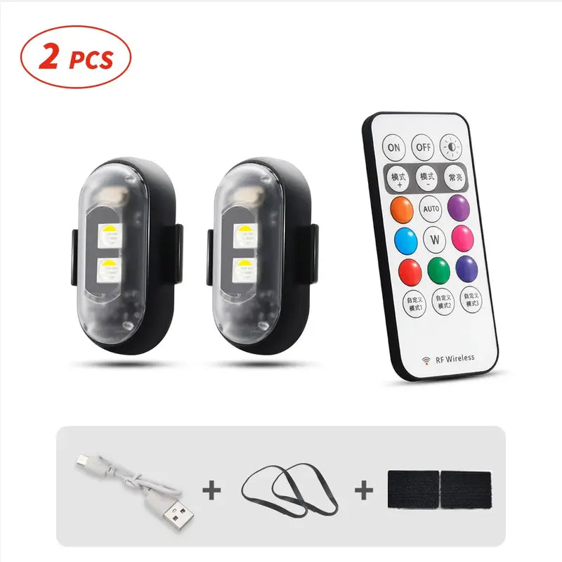 RGB Led Aircraft Strobe Light Remote Wireless